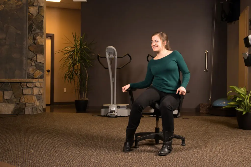 Warm up on Wobble Chair - Spine Correction Center of the Rockies
